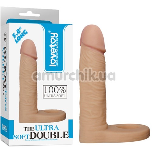 Анальная насадка The Ultra Soft Double 5.8, телесная