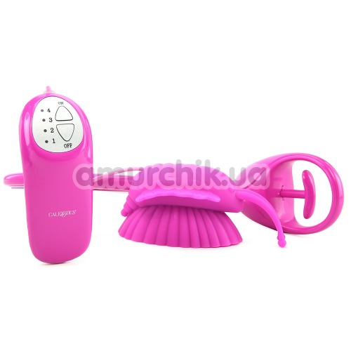 Вакуумная помпа для клитора с вибрацией Advanced Butterfly Clitoral Pump, розовая