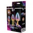 Набор из 3 анальных пробок с радужным кристаллом Gleaming Love Multicolour Plug Set, радужный - Фото №6