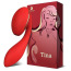 Симулятор орального секса для женщин с вибрацией и подогревом KissToy Tina, красный - Фото №6