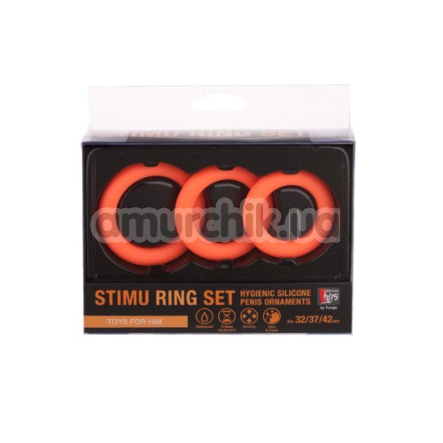 Набір ерекційних кілець Stimu Ring Set, помаранчевий
