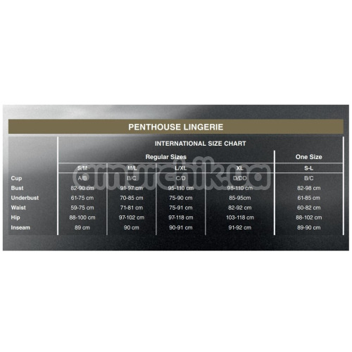 Комплект Penthouse Lingerie Midnight Mirage, черный: пеньюар + трусики-стринги