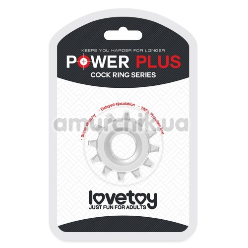 Эрекционное кольцо Power Plus Cock Ring Series LV1432, прозрачное