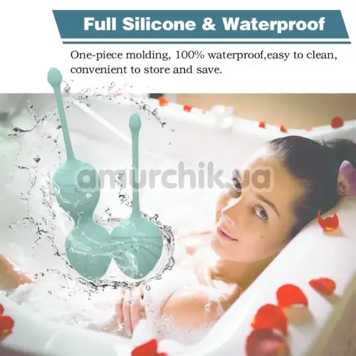 Набор вагинальных шариков с вибрацией Odeco Every Night Toys Audrey, бирюзовый