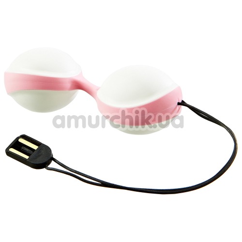 Вагинальные шарики с вибрацией Amor Vibratissimo Balls, розово-белые