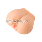 Штучна вагіна та анус з вібрацією Juicy Pussy Chantal, тілесна - Фото №1