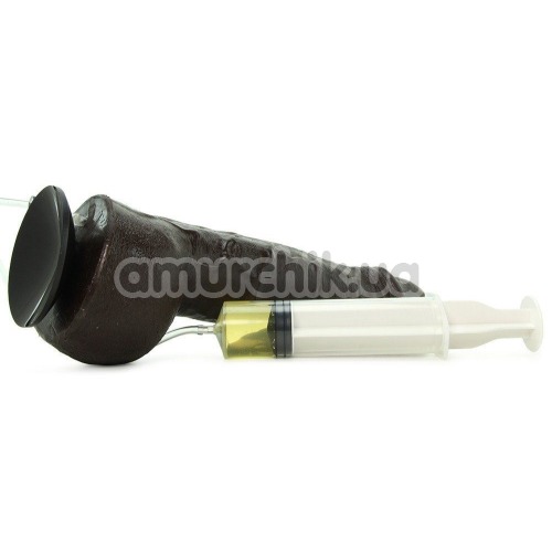 Фалоімітатор з еякуляцією TitanMen Piss Off With Compatible Vac-U-Lock Suction Cup, коричневий