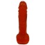 Мыло в виде пениса с присоской Чистий Кайф M, красное - Фото №2