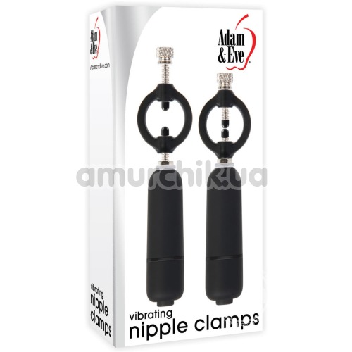 Затискачі для сосків з вібрацією Vibrating Nipple Clamps, чорні