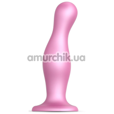 Фалоімітатор Strap-On-Me Dildo Plug Curvy M, рожевий - Фото №1