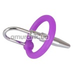 Уретральная вставка с кольцом Penis Plug With A Silicone Glans Ring - Фото №1