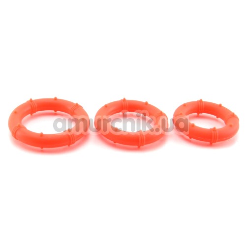 Набор эрекционных колец Posh Silicone Love Rings, 3 шт оранжевый