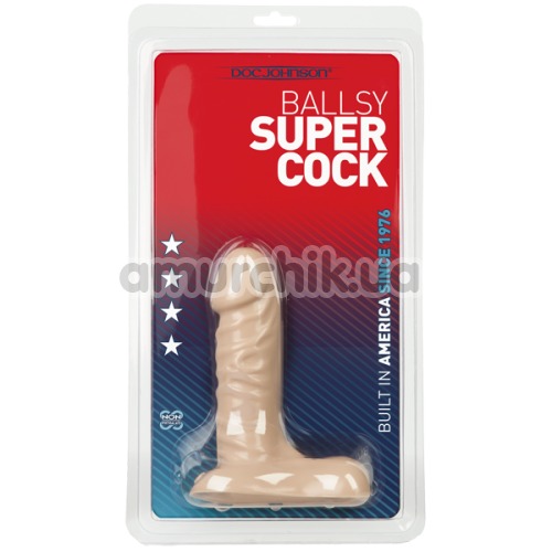 Фалоімітатор Ballsy Super Cock, 15 см тілесний