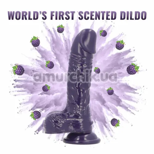 Фаллоимитатор с ароматом ежевики Delicious Dildo Berries 18 см, фиолетовый