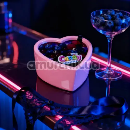 Свеча для массажа Candy Heart Blueberry - черника, 70 мл