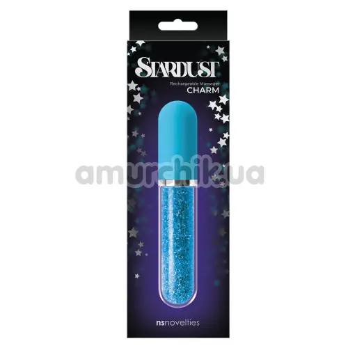 Вібратор Stardust Rechargeable Massager Charm, блакитний