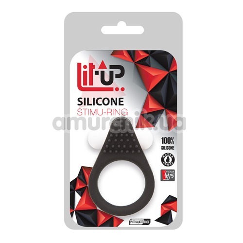 Віброкільце Lit-Up Silicone Stimu-Ring 1, чорне