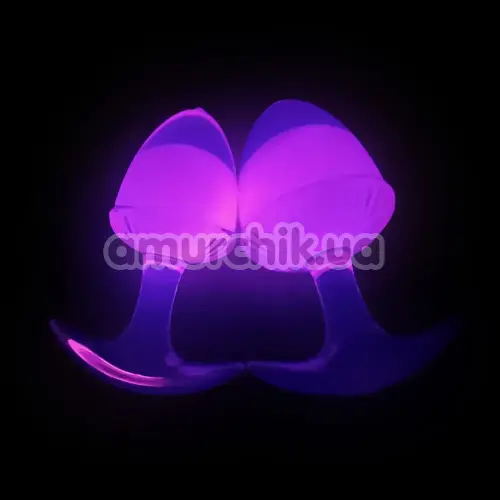 Анальная пробка Univibe Glow-In-Dark Berry S, розовая