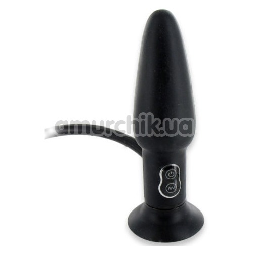 Анальный расширитель с вибрацией Malesation Inflatable Vibrating Butt Plug, чёрный