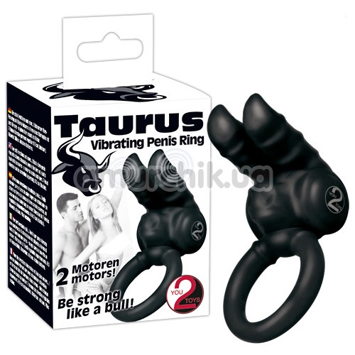 Віброкільце Taurus Vibrating Penis Ring, чорне