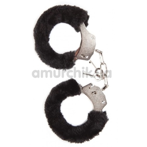 Наручники MAI No.38 Metal Furry HandCuffs, черные - Фото №1
