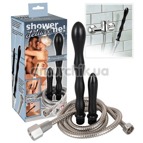 Интимный душ с 2 насадками Shower Me Deluxe, черный