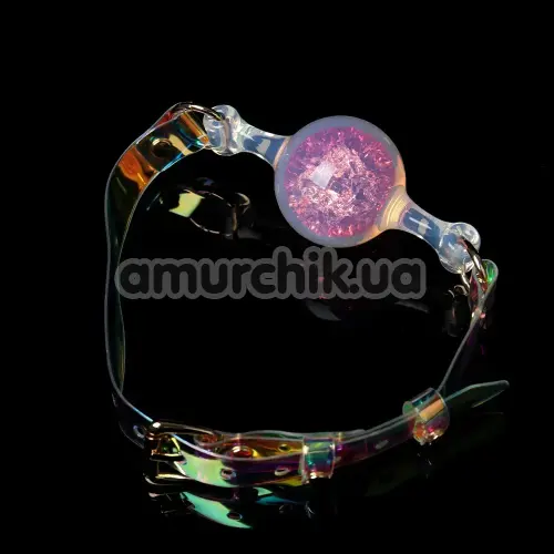 Кляп Univibe Crystal Gag L, рожевий