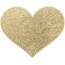 Украшения для сосков Bijoux Indiscrets Flash Glitter Pasties Heart, золотые - Фото №3