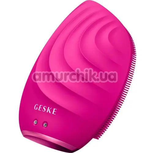 Ультразвуковая щетка для лица Geske Sonic Facial Brush 5 in 1, ярко-розовая