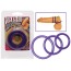 Набор эрекционных колец Cock&Ball Rings Rubber Set, 3 шт фиолетовый - Фото №2