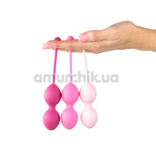 Набір вагінальних кульок FeelzToys FemmeFit Advanced, рожевий