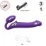 Безремневой страпон с вибрацией Strap-On-Me Vibrating Bendable Strap-On XL, фиолетовый - Фото №5