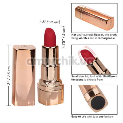 Клиторальный вибратор Hide & Play Rechargeable Lipstick, красный