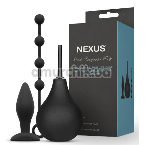 Набор из 3 анальных игрушек Nexus Anal Beginner Kit, черный