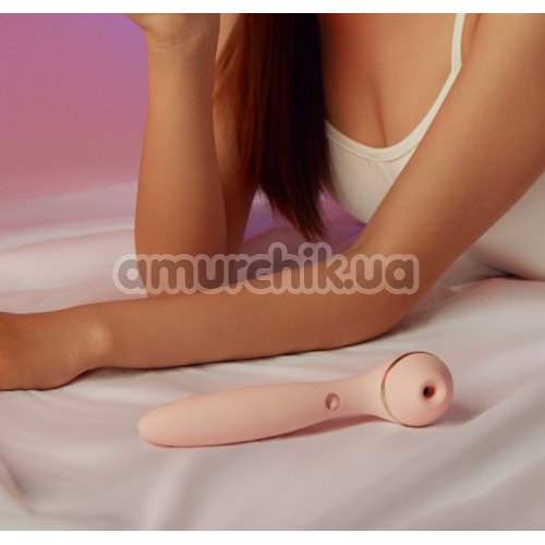 Симулятор орального секса для женщин с вибрацией и подогревом KissToy Polly Max, розовый