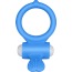 Виброкольцо Power Clit Cockring Heart, голубое - Фото №1