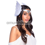 Повязка на голову с крыльями Leg Avenue Feather Headband, белая - Фото №1