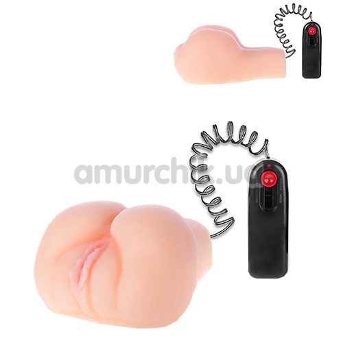 Штучна вагіна та анус з вібрацією RealistX Buttocks Vagina and Anus
