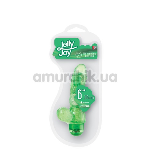 Вибратор Jelly Joy 20842, 15 см зеленый