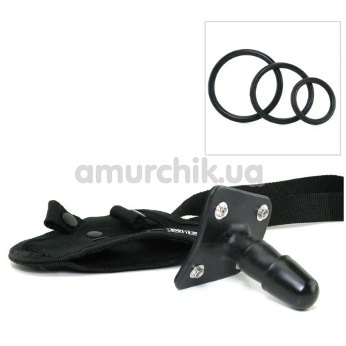 Трусики для страпона Vac-U-Lock Luxe Harness With Plug, черные