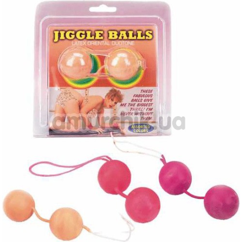 Вагинальные шарики Jiggle Latex Orgasm Balls - телесные