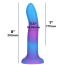 Фалоімітатор, що світиться в темряві Addiction Rave 8 + віброкуля Power Bullet, фіолетово-блакитний - Фото №3