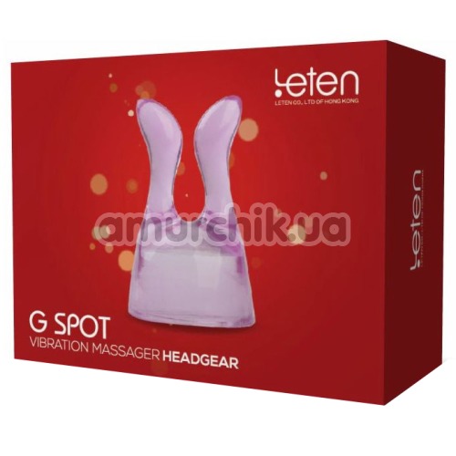 Насадка на универсальный вибромассажер Leten G Spot Vibration Massager Headgear 2, фиолетовая