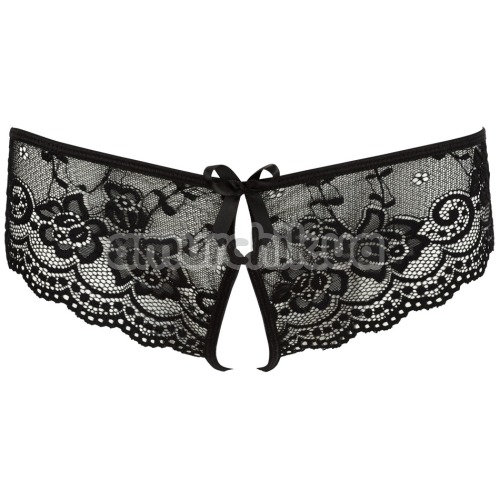 Трусики-стрінги Cottelli Collection Crotchless Lace Slip 2310813, чорні
