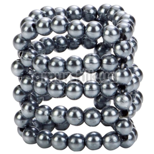 Ерекційне кільце Ultimate Stroker Beads, срібне - Фото №1