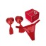 Комплект Admas красный: трусики-стринги + украшения для сосков - Фото №0
