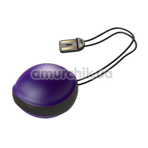Вагинальный шарик с вибрацией Amor Vibratissimo Ball, фиолетово-черный