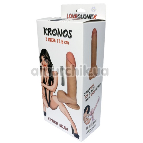 Вібратор LoveClonex Kronos 7, тілесний