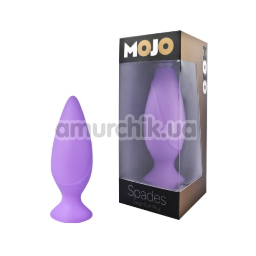 Анальна пробка Mojo Spades Large Butt Plug, фіолетова