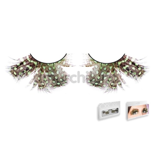 Вії Brown-Green Feather Eyelashes (модель 643)